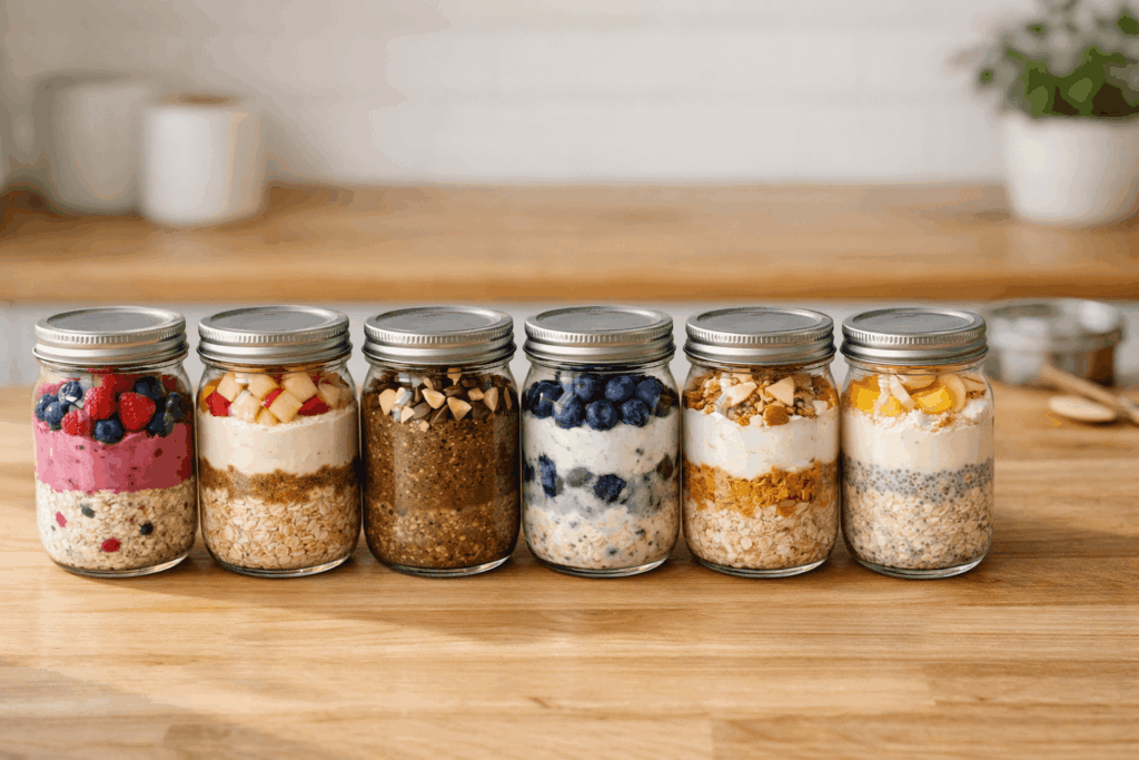 Meal-Prep Overnight Frühstücke