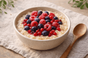 TK-Beeren im warmen Porridge