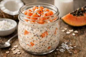 Tropical Coconut-Papaya Protein Overnight