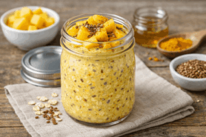 Mango-Kurkuma Protein Overnight Oats