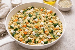 Zucchini-Quinoa-Gemüsepfanne