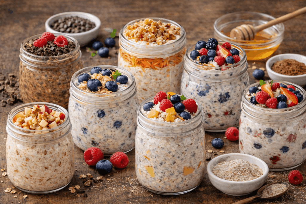 Overnight Oats mit Flohsamenschalen