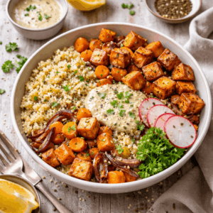 Quinoa-Wurzelgemüse-Bowl